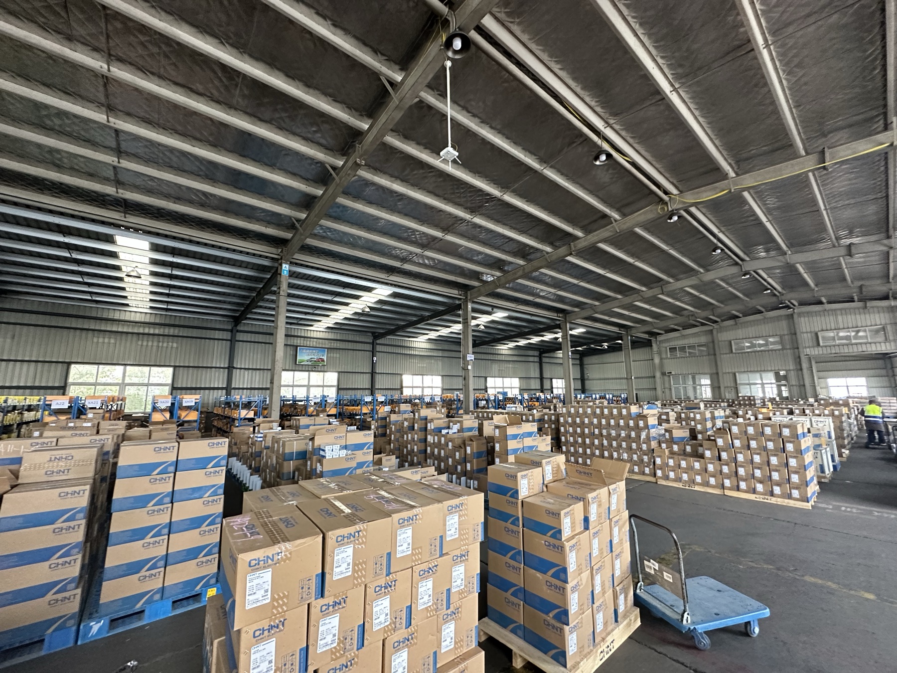 Industrial products prepared inside a working warehouse